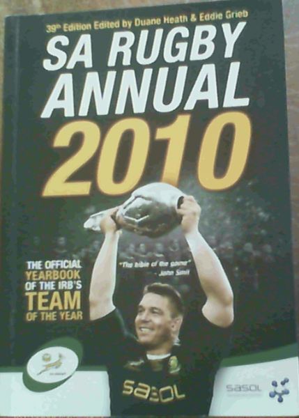 Image for SA Rugby Annual 2010, 39th Edition SA Rugby Annual 2010, 39th Edition