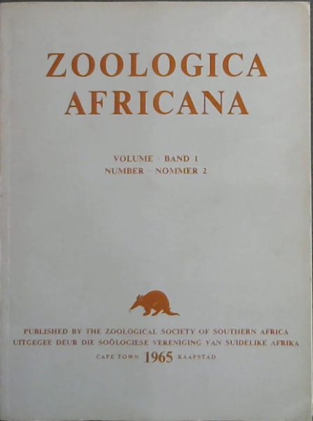 Zoologica Africana Vol.1 Number 2 only