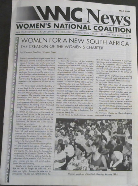 WNC News : Women's National Coalition - May 1994
