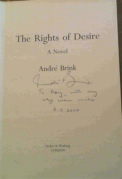Image for The Rights Of Desire The Rights Of Desire