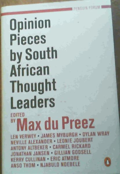 Opinion Pieces by South African Thought Leaders
