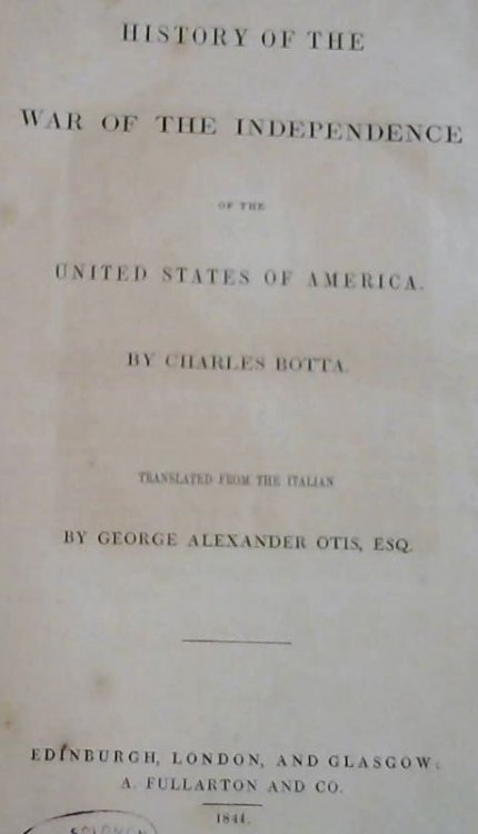 Image for History Of The War Of The Independence Of The United States Of America History Of The War Of The Independence Of The United States Of America
