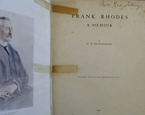 Frank Rhodes : a Memoir