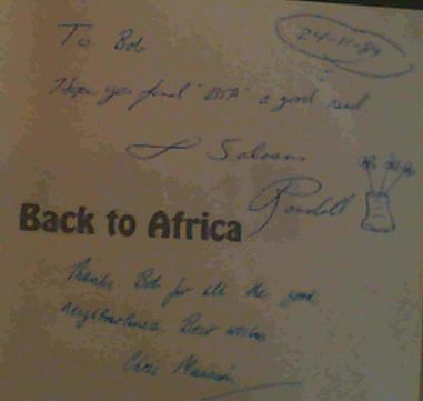 Back to Africa