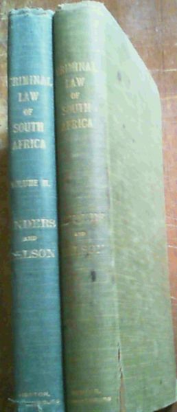 Image for The Criminal Law of South Africa 2 Volumes The Criminal Law of South Africa 2 Volumes