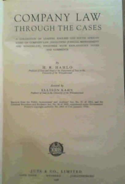 Company Law Through The Cases