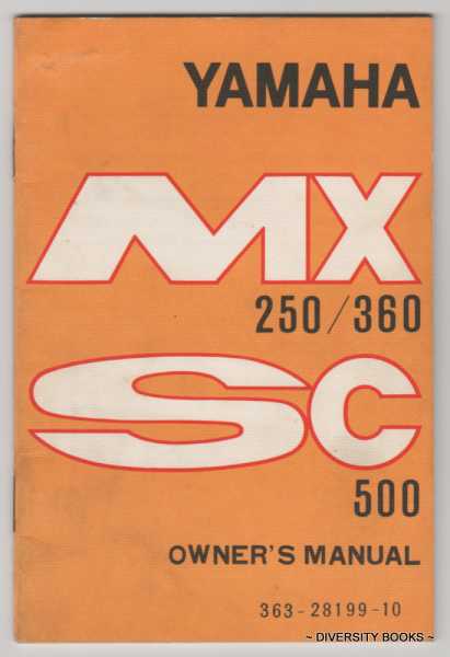 YAMAHA MX 250/360. SC500 Owner's Manual