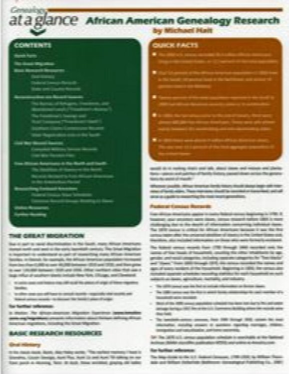 Image for Quick Sheet: Citing Online African-American Historical Resources Quick Sheet: Citing Online African-American Historical Resources