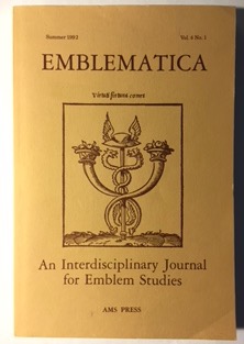 Image for Emblematica: An Interdisciplinary Journal for Emblem Studes (Summer 1992, Vol.6 No.1) Emblematica: An Interdisciplinary Journal for Emblem Studes (Summer 1992, Vol.6 No.1)