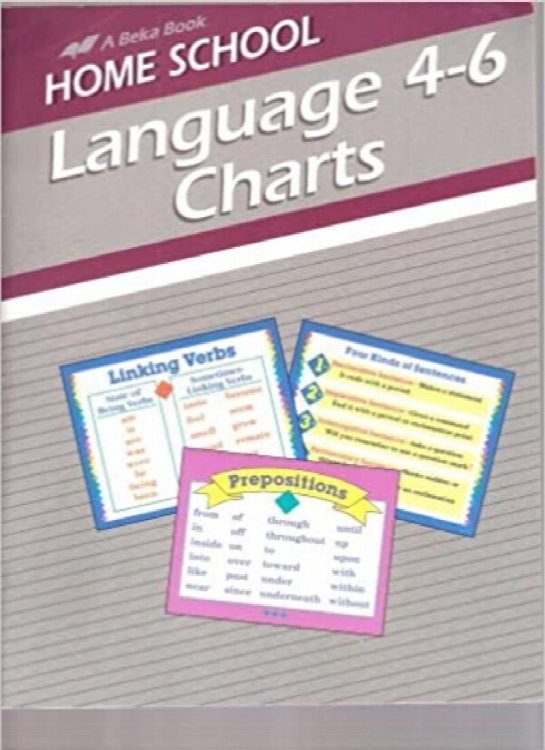 Language 4-6 Charts (a beka home school, Language Arts)