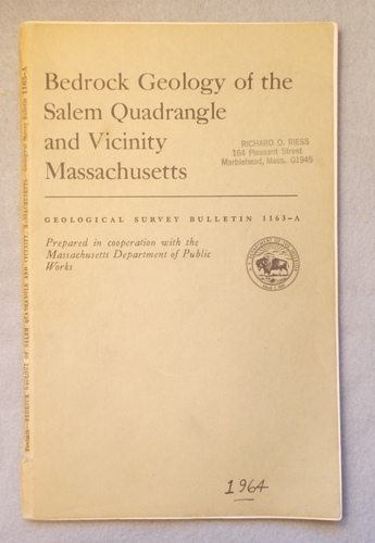 Image for Bedrock Geology of the Salem Quadrangle and Vicinity, Massachusetts (Bulletin 1163-A) Bedrock Geology of the Salem Quadrangle and Vicinity, Massachusetts (Bulletin 1163-A)