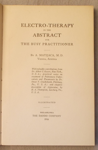 Image for Electro-Therapy in the Abstract for the Busy Practitioner Electro-Therapy in the Abstract for the Busy Practitioner