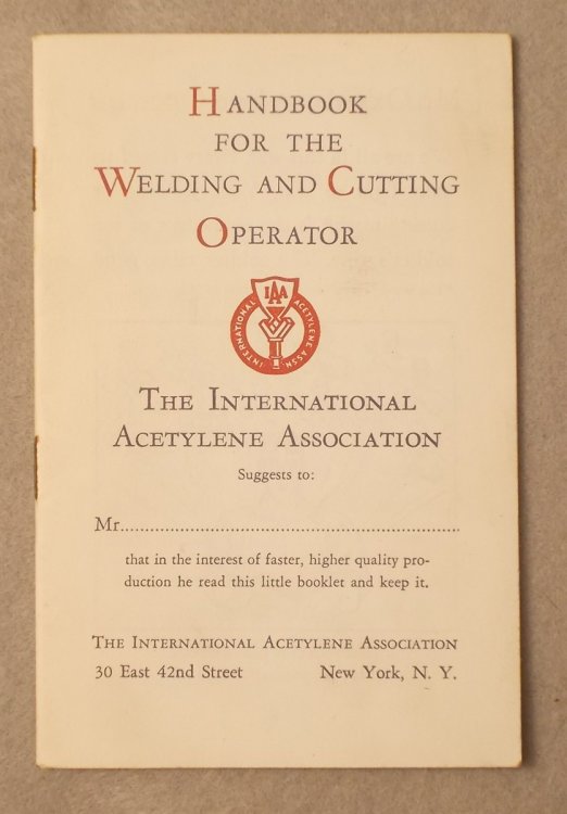Image for Handbook for the Welding and Cutting Operator Handbook for the Welding and Cutting Operator