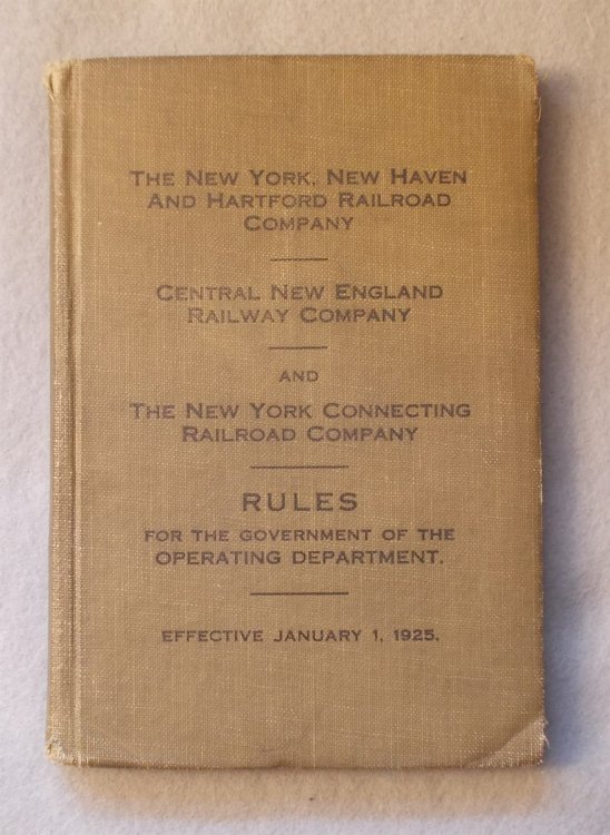 Image for Rules for the Government of the Operating Department, Effective January 1, 1925 Rules for the Government of the Operating Department, Effective January 1, 1925