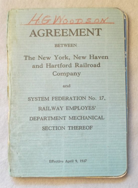 Image for Agreement between the New York, New Haven and Hartford Railroad and System Federation No. 17, Railway Employes' Department Mechanical Section Thereof (1937) Agreement between the New York, New Haven and Hartford Railroad and System Federation No. 17, Railway Employes' Department Mechanical Section Thereof (1937)