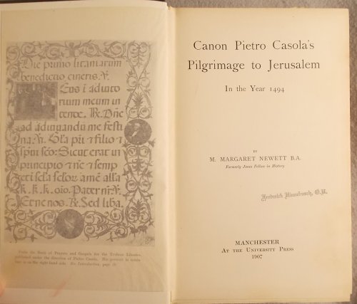 Image for Canon Pietro Casola's Pilgrimage to Jerusalem in the Year 1494 Canon Pietro Casola's Pilgrimage to Jerusalem in the Year 1494