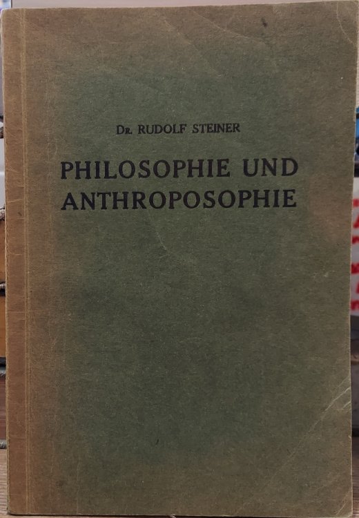Philosophie Und Anthroposophie