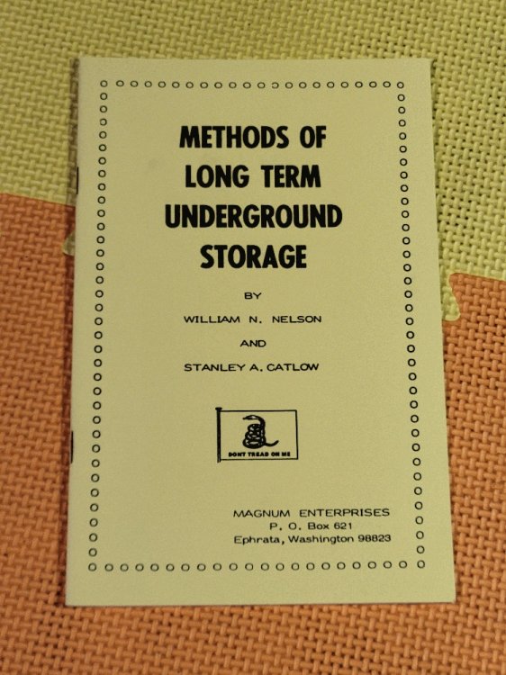 Image for Methods Of Long Term Underground Storage Methods Of Long Term Underground Storage
