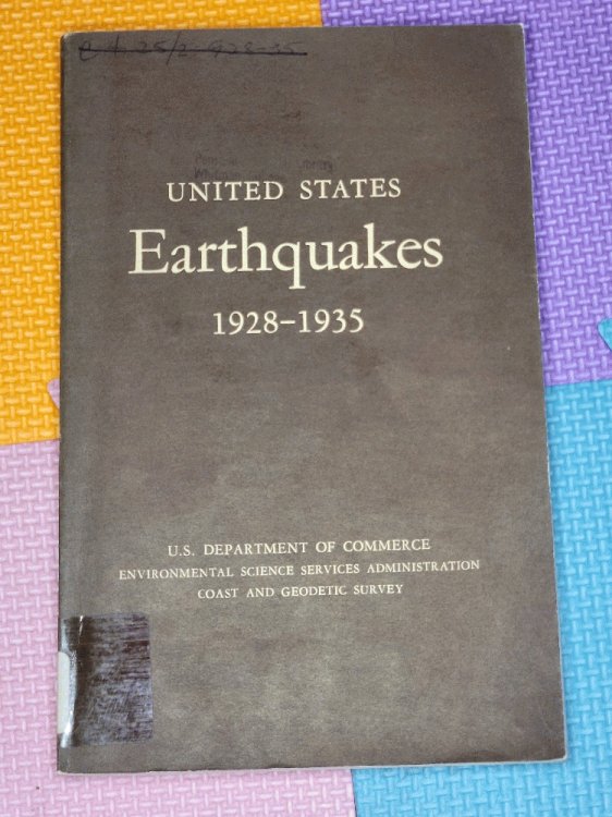 Image for United States Earthquakes 1928 - 1935 United States Earthquakes 1928 - 1935