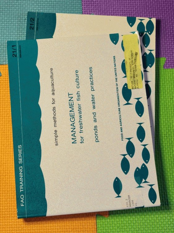 Image for Simple methods for aquaculture: Management for freshwater fish culture. Ponds and water practices Volumes 1 & 2 (FAO Training Series) Simple methods for aquaculture: Management for freshwater fish culture. Ponds and water practices Volumes 1 & 2 (FAO Training Series)