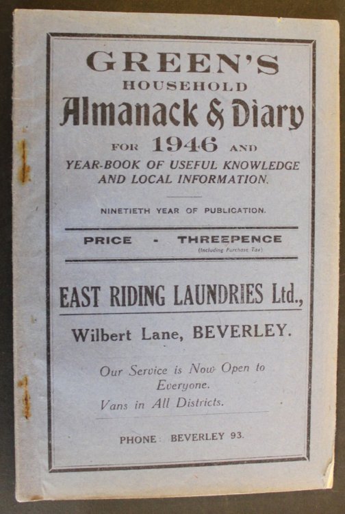 Green&rsquo;s Household Almanack & Diary for 1946.