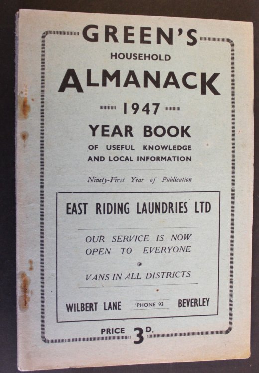 Green&rsquo;s Household Almanack & Diary for 1947.