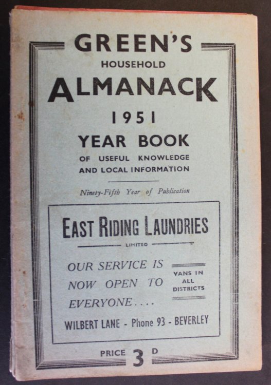 Green&rsquo;s Household Almanack & Diary for 1951.