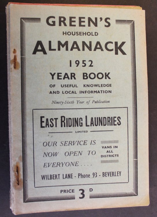 Green&rsquo;s Household Almanack & Diary for 1952.