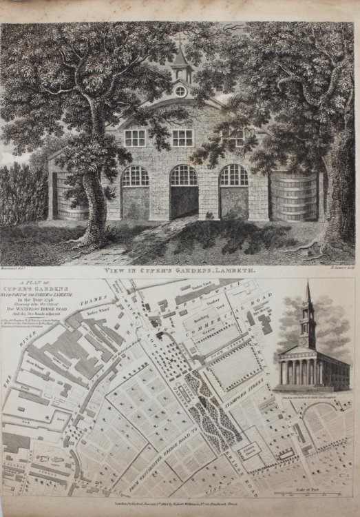 View in Cuper&rsquo;s Gardens, Lambeth.
