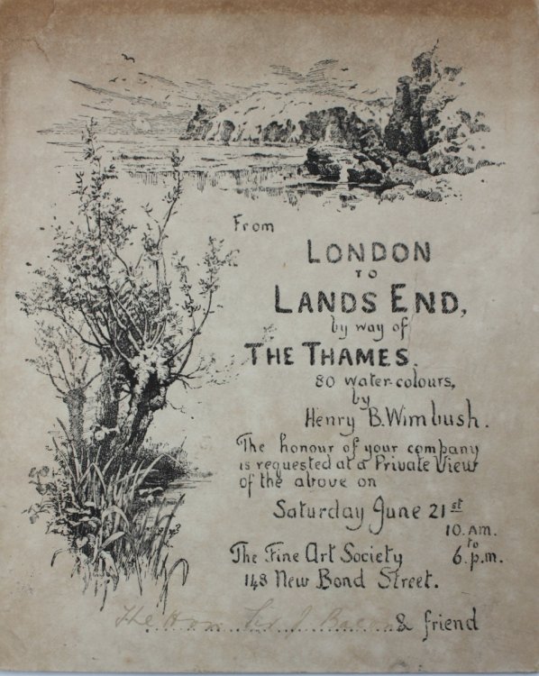 From London to Land&rsquo;s End by Way of the Thames. 80 Watercolours.Saturday June 21st.