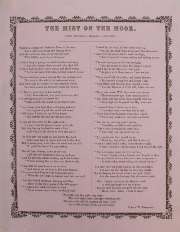 The Mist on the Moor. (From Macmillan&rsquo;s Magazine, April 1864).