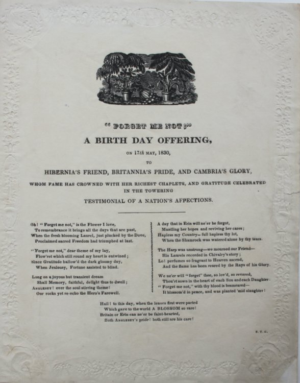 &ldquo;Forget Me Not;&rdquo; a Birth Day Offering, on 17th May, 1830.by E.T.G.
