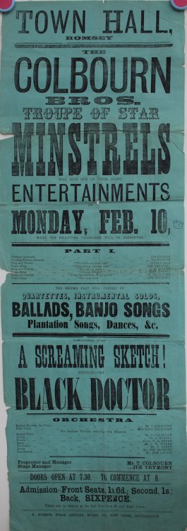 The Colbourn Bros. Troupe of Star Minstrels will give one of their Grand Entertainments.