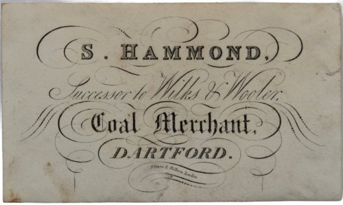 Successor to Wiles & Wooler, Coal Merchant, Dartford.