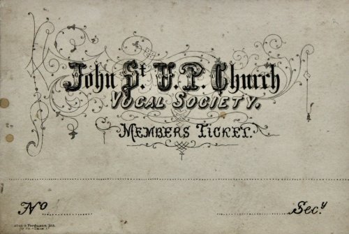 Image for Vocal Society. Members Ticket. Vocal Society. Members Ticket.