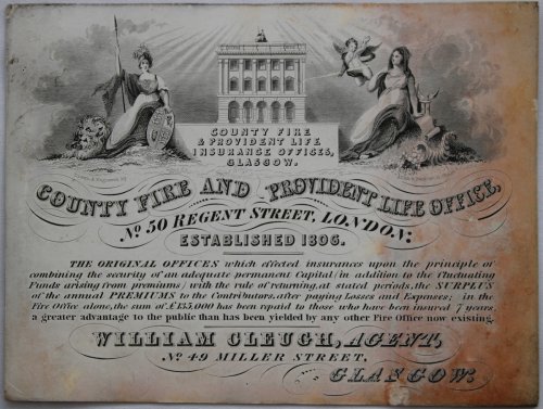 Image for No. 50 Regent Street, London. Established 1806. William Cleugh, Agents, No. 49 Miller Street, Glasgow. No. 50 Regent Street, London. Established 1806. William Cleugh, Agents, No. 49 Miller Street, Glasgow.