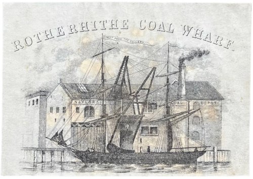 Naylor&rsquo;s Coal Depot, Rotherhithe Coal Wharf.