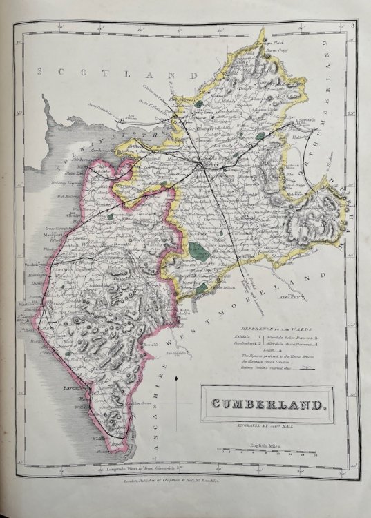 The English Counties. With all the railroads accurately laid down and the boundaries coloured; also general maps of Scotland, Ireland and Wales.