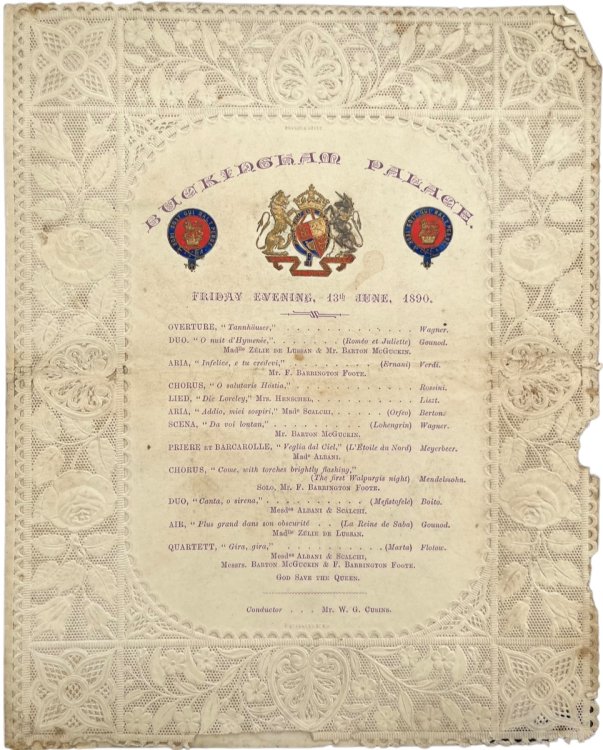 Buckingham Palace. Friday Evening, 13th June, 1890.