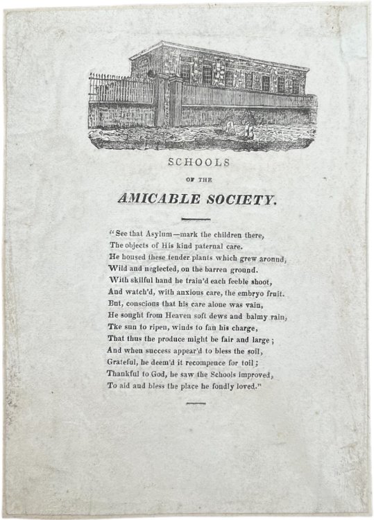Schools of the Amicable Society.