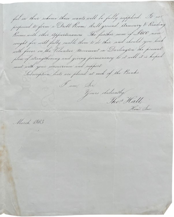 Image for 15th Durham Rifle Volunteers, Darlington Volunteers Institute. 15th Durham Rifle Volunteers, Darlington Volunteers Institute.