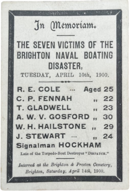 In Memoriam Card.