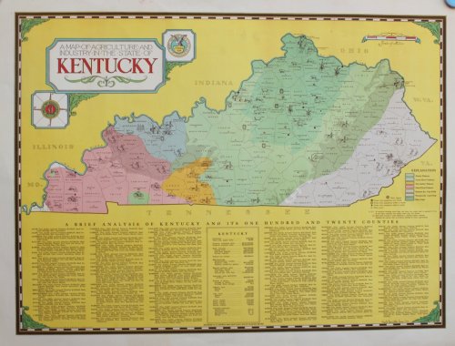 Image for A Map of the Agriculture and Industry in the State of Kentucky. A Map of the Agriculture and Industry in the State of Kentucky.