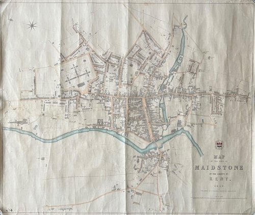Image for Map of the Town of Maidstone in the County of Kent. Map of the Town of Maidstone in the County of Kent.