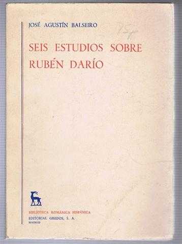 Image for Seis Estudios Sobre Ruben Dario Seis Estudios Sobre Ruben Dario