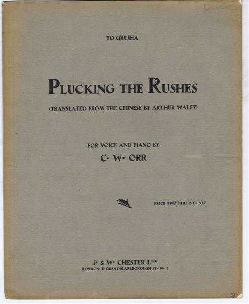 Image for Plucking the Rushes, a song for voice and piano Plucking the Rushes, a song for voice and piano