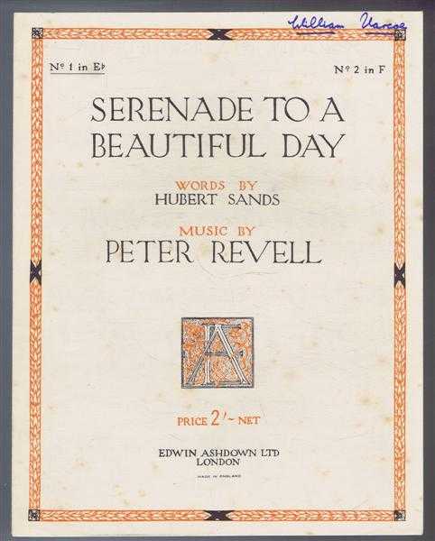 Image for Serenade to a Beautiful Day. No1 In e flat. Voice with piano Serenade to a Beautiful Day. No1 In e flat. Voice with piano
