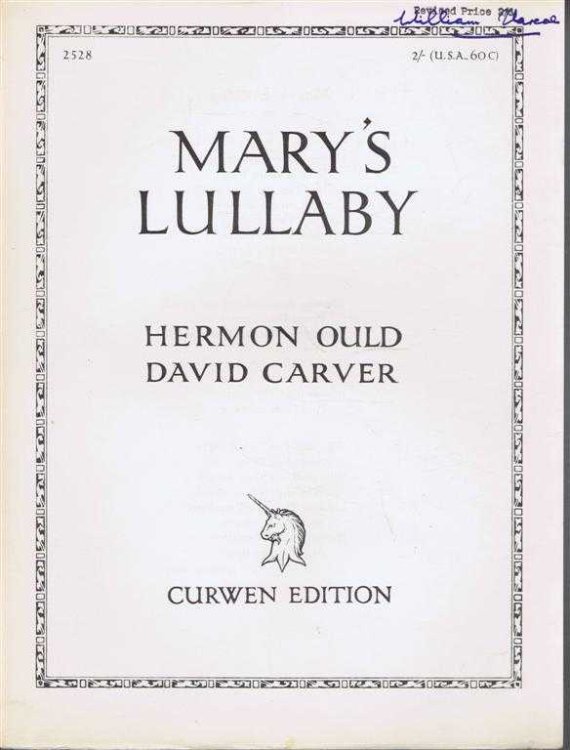Image for Mary's Lullaby Mary's Lullaby