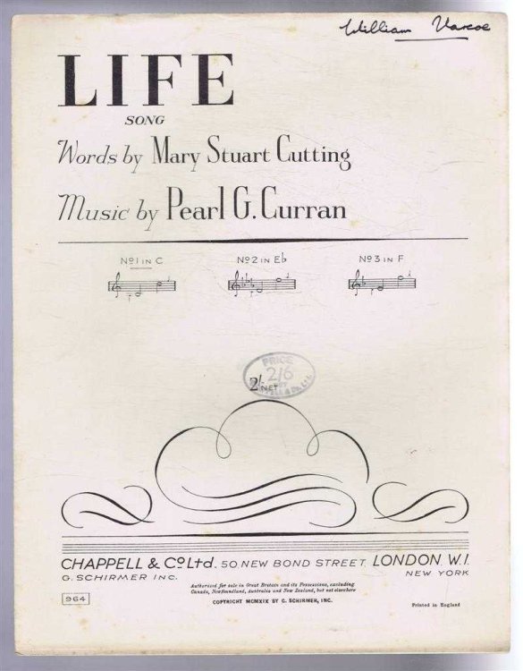 Image for Life, Song. No. 1 in C Life, Song. No. 1 in C