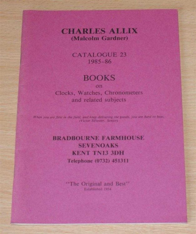 Image for Catalogue 23 1985-86 - Books on Clocks, Watches, Chronometers and related subjects Catalogue 23 1985-86 - Books on Clocks, Watches, Chronometers and related subjects